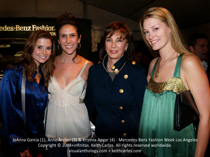Joanna Garcia, Anne Archer & Kristina Apgar - Mercedes-Benz Fashion Week Los Angeles